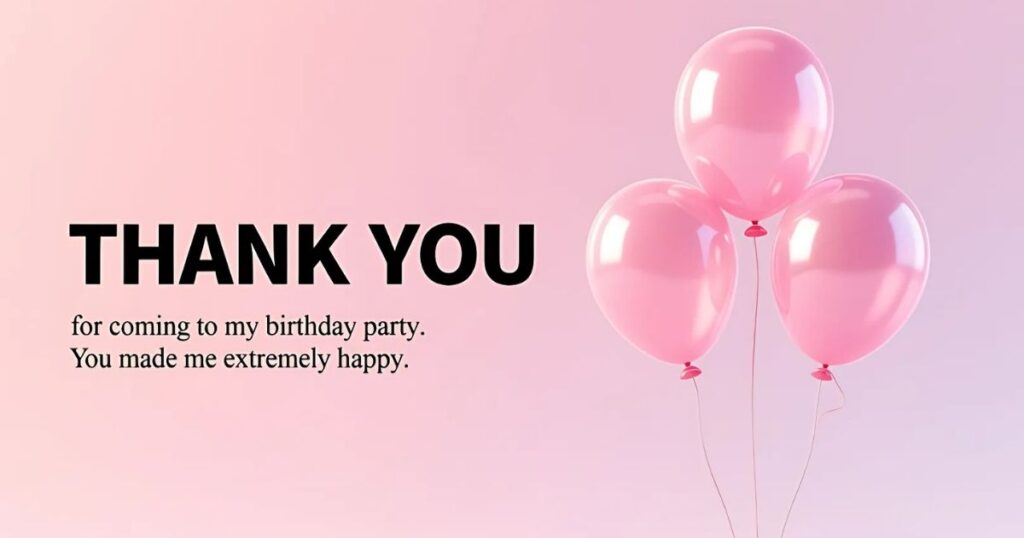 Teen Birthday Party Example Messages