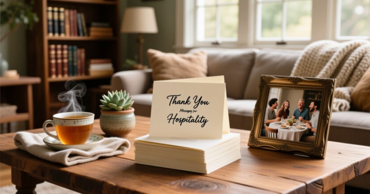 Thank You Messages for Hospitality